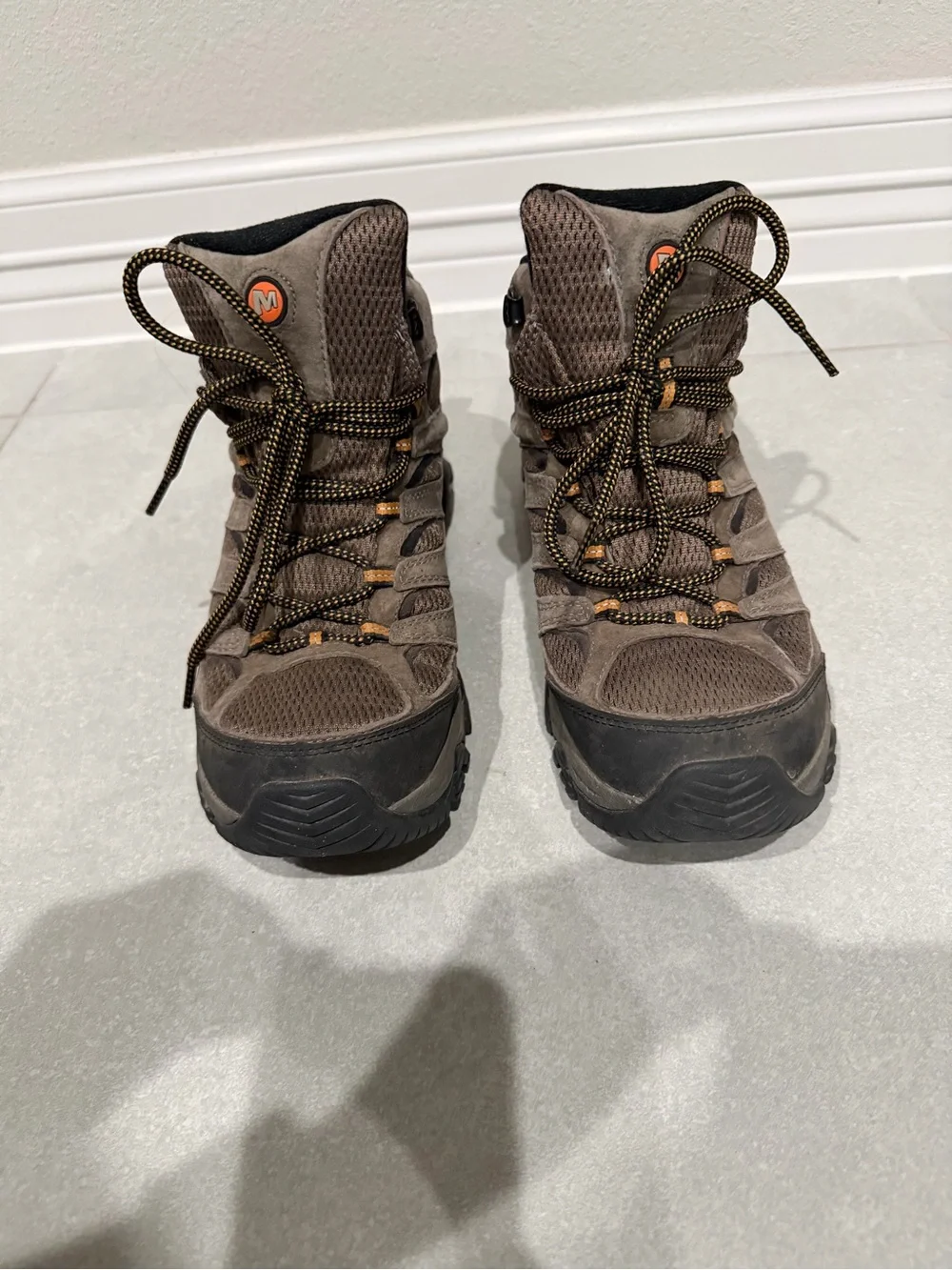 Merrell Brown and Black Men's Mid-Height Hiking Boot